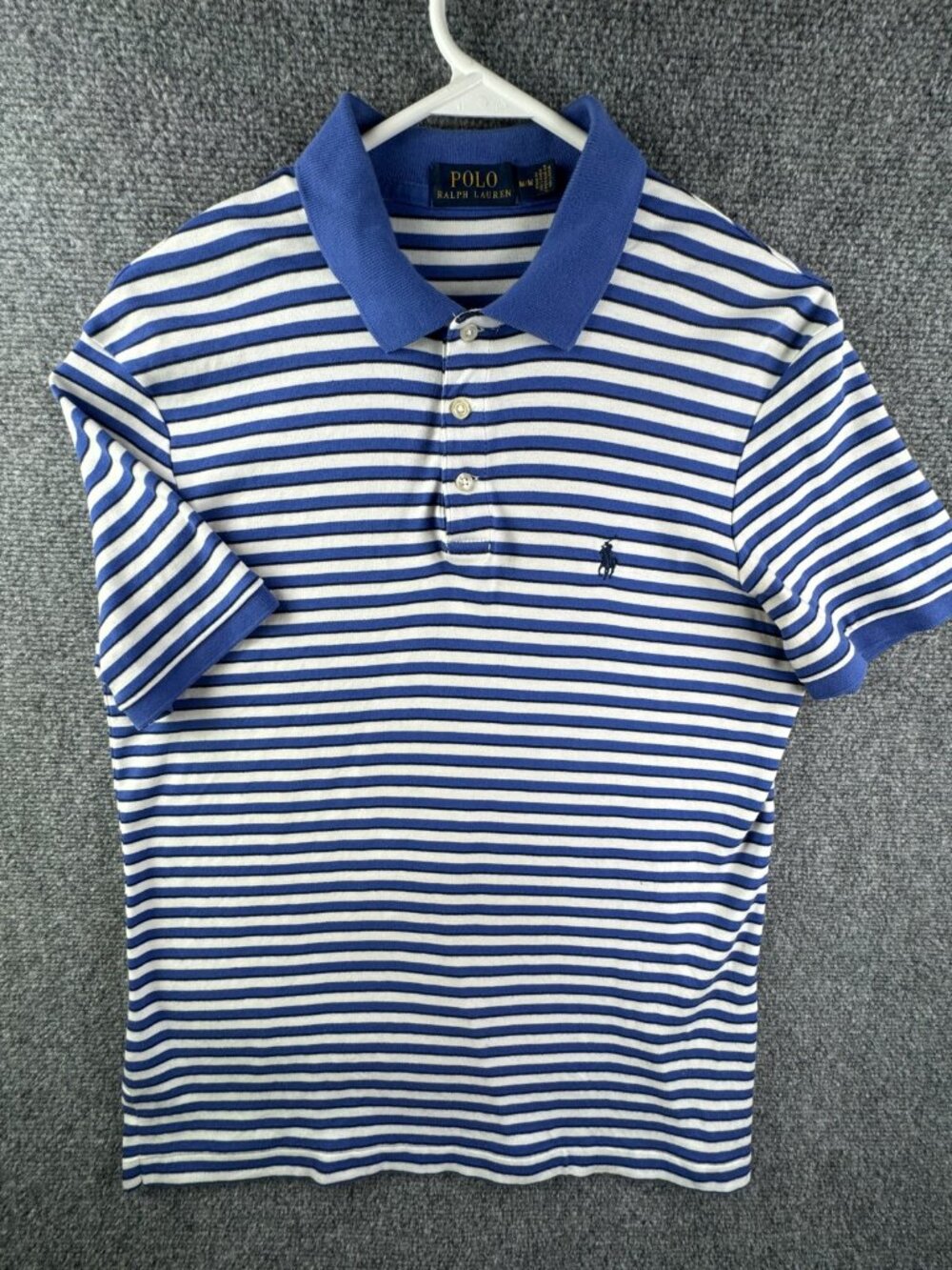 Polo by Ralph Lauren Blue and White Striped Polo Shirt